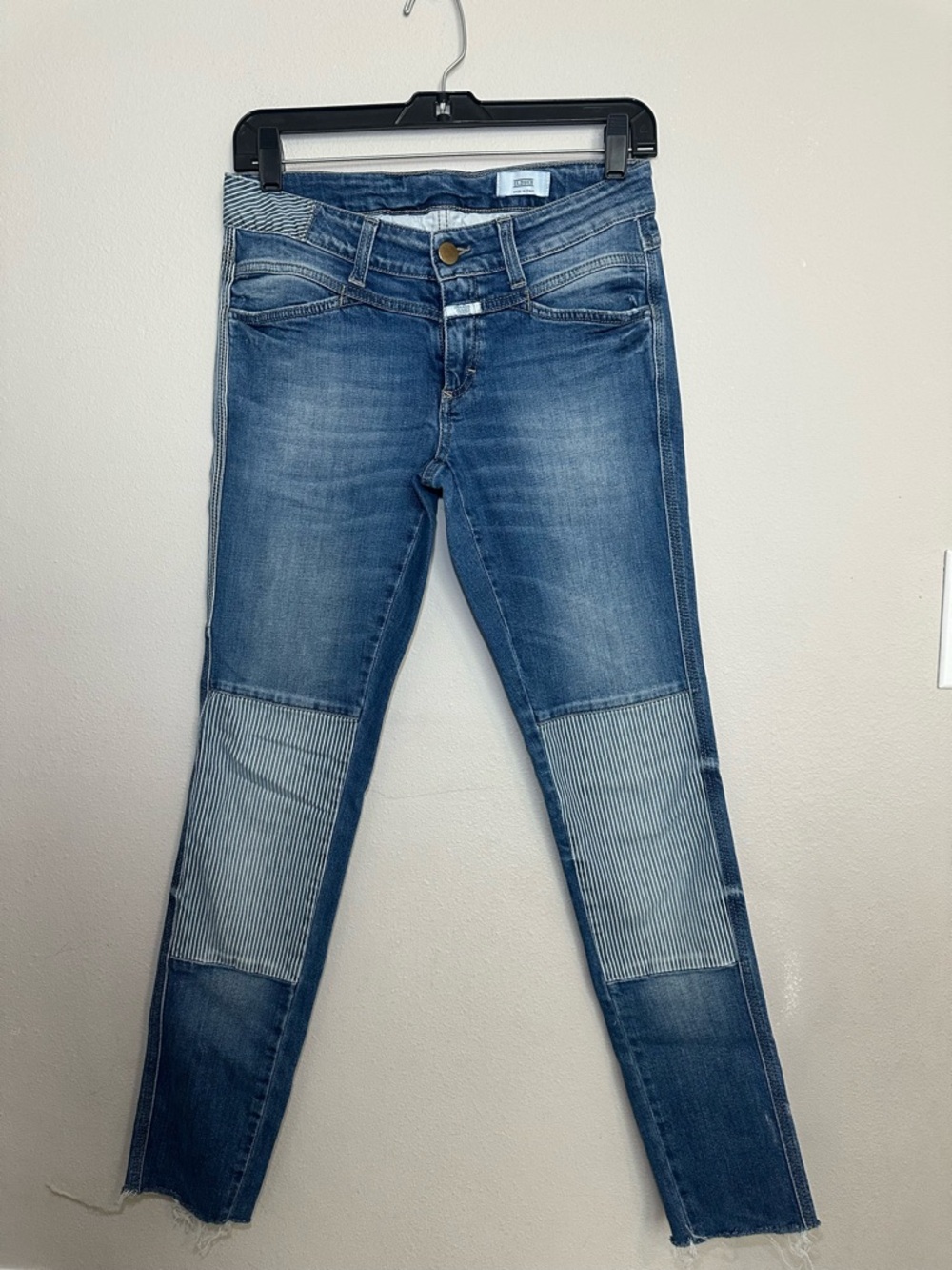 CLOSED Italy Striped Patchwork Skinny Jeans – Size 28